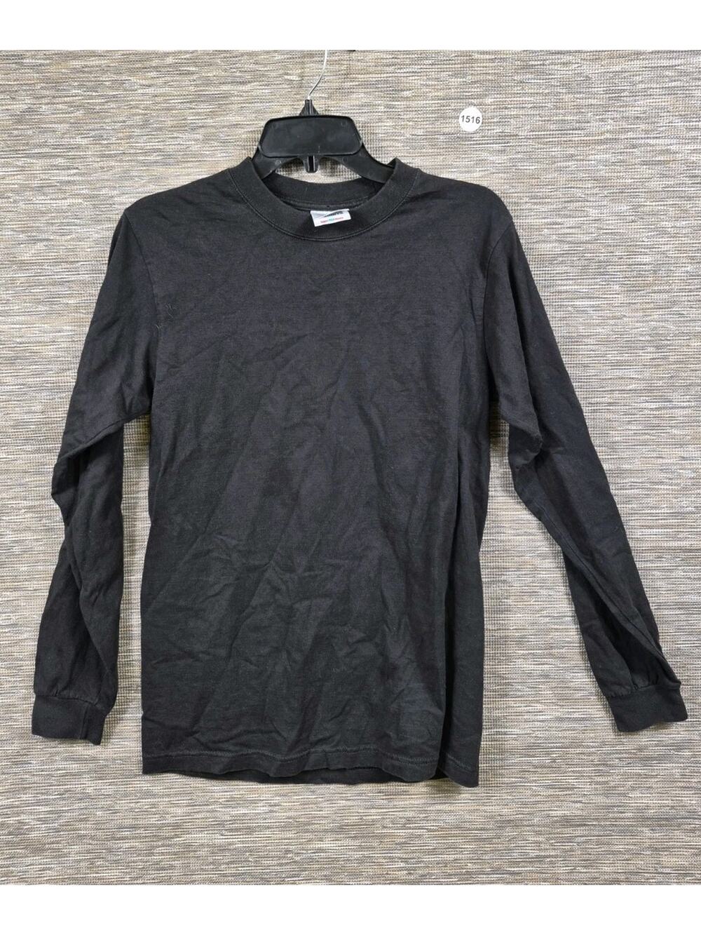 Shaka Wear World Famous Heavyweight T-Shirt Mens Size S Black Long Sleeve